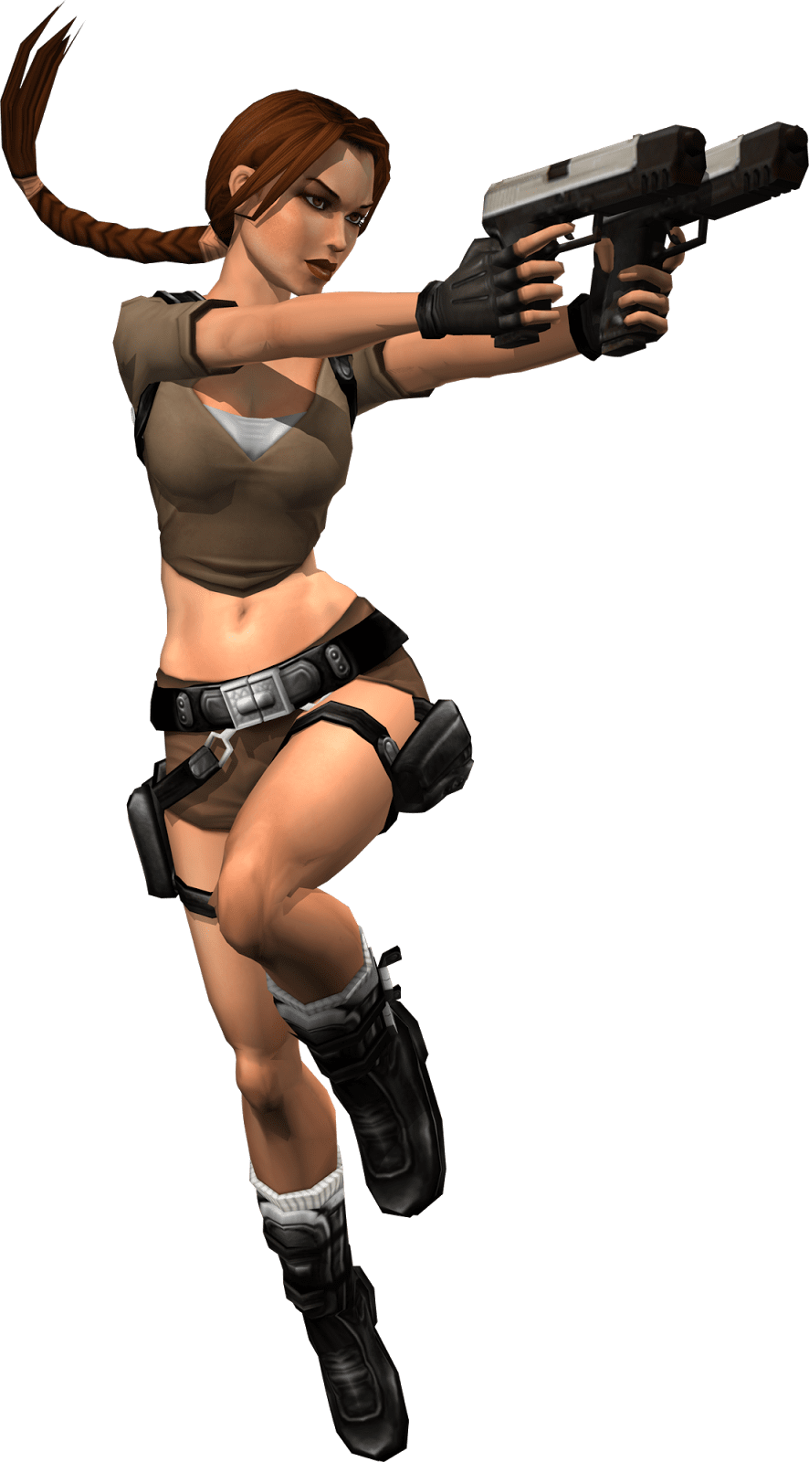 Lara croft tomb raider with gun clipart picture