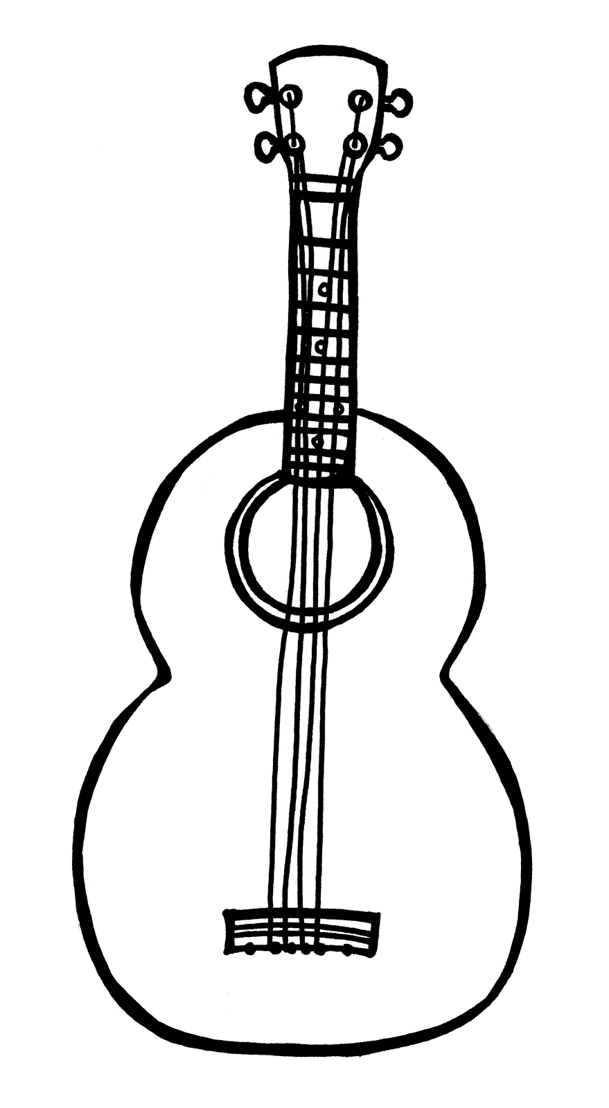 Guitar thing and black white clipart logo