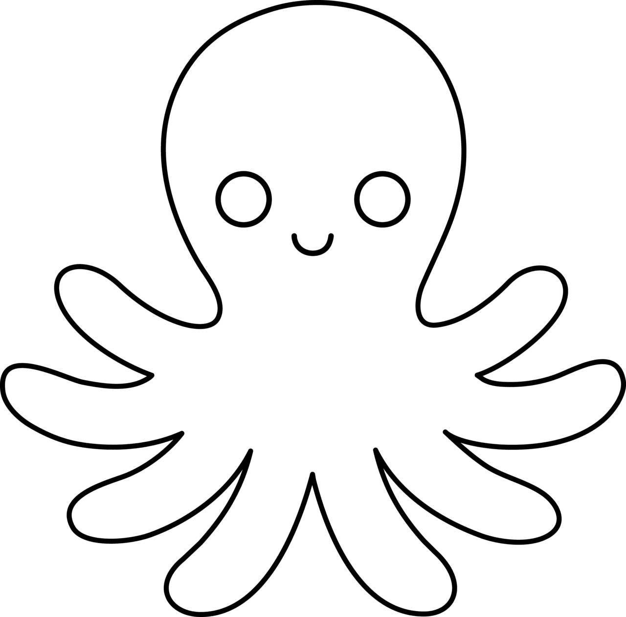 Octopus outline clipart photo