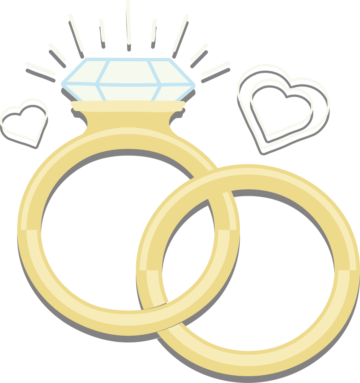 Diamond rings sparkling euclidean vector wedding ring clipart