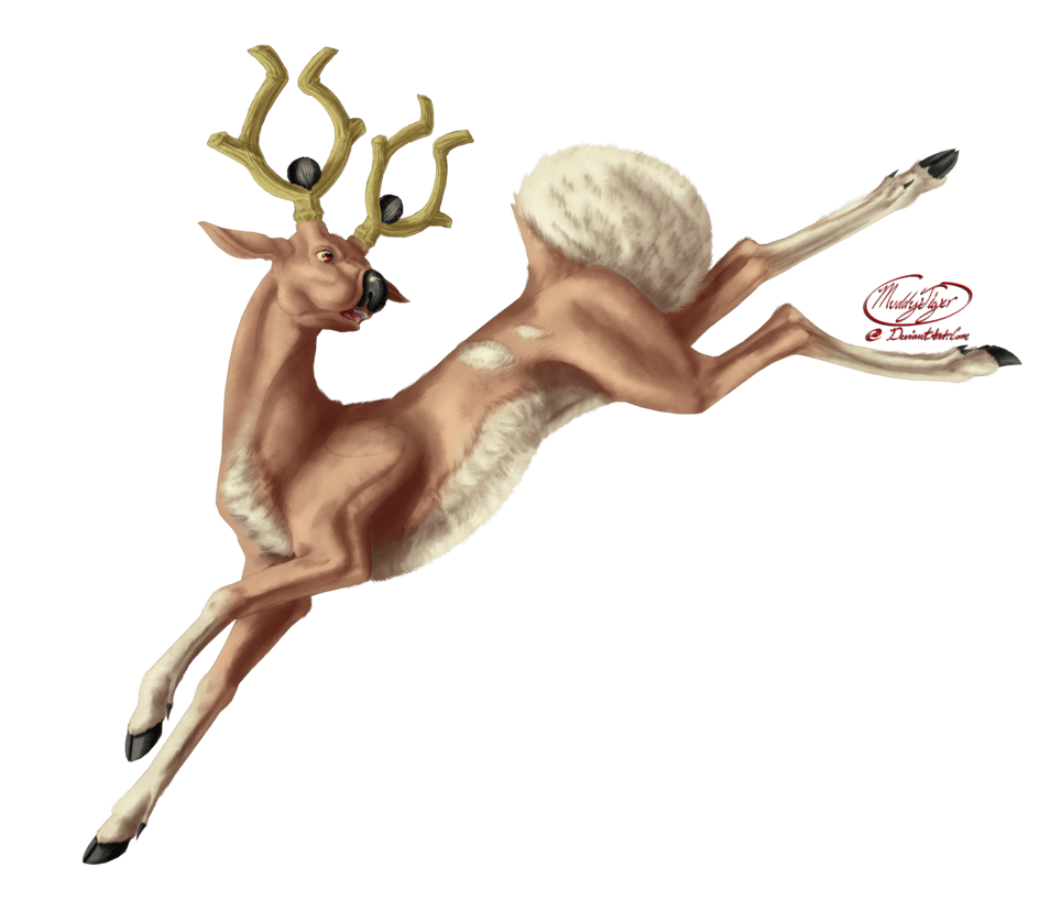 Deer stantler used jump kick pokemon collaboration by muddytiger deviantart clipart image