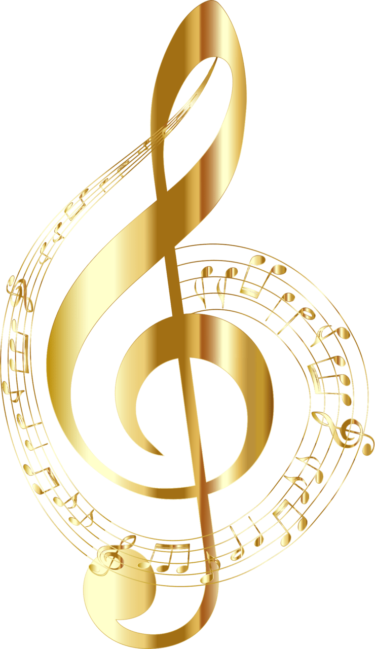 Music note pin page clipart image