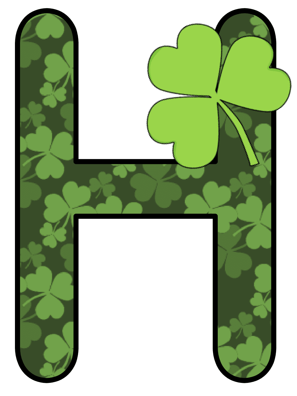 Shamrock pin page clipart clip art 3