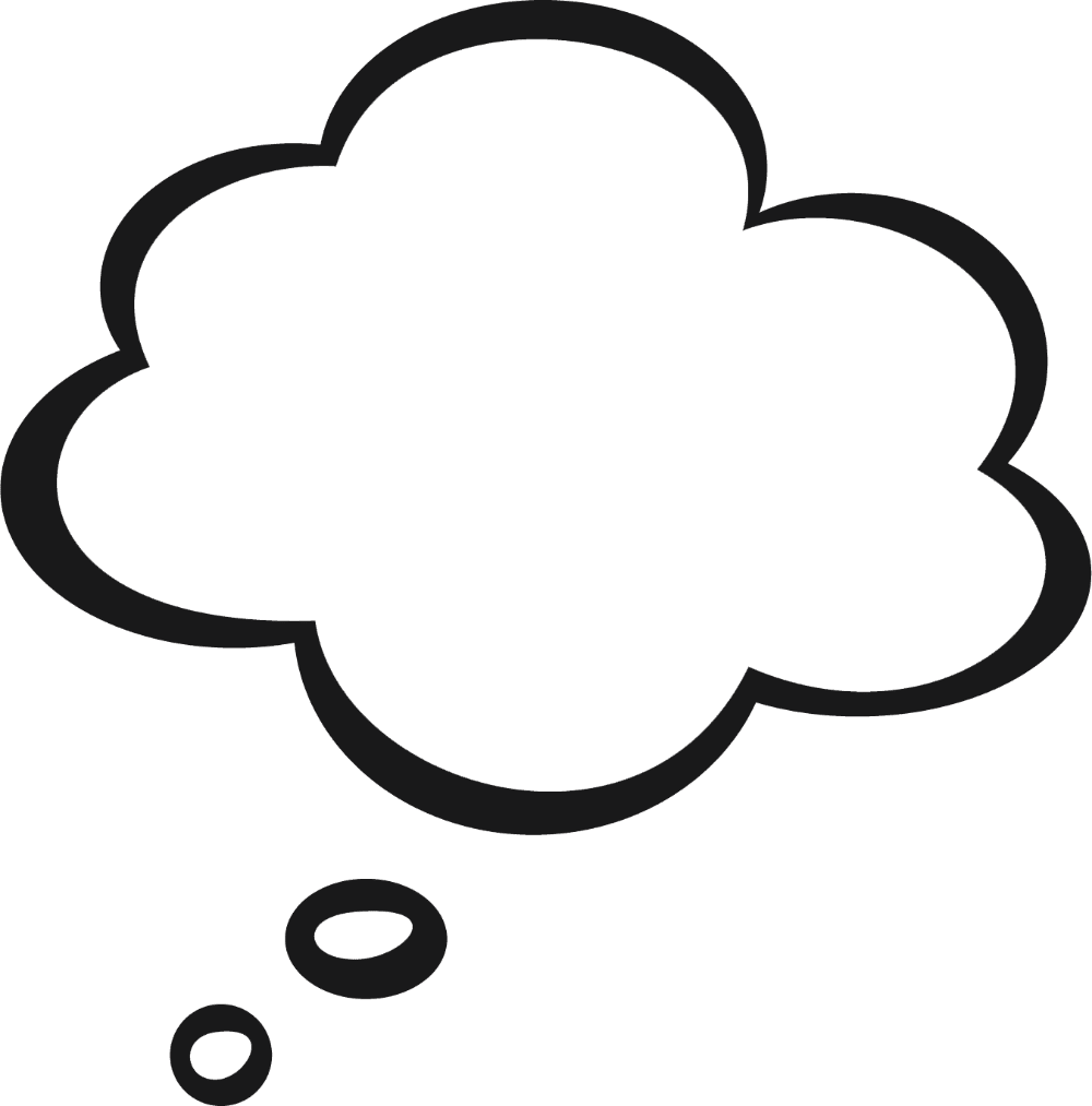 Cloud thought bubble background clipart