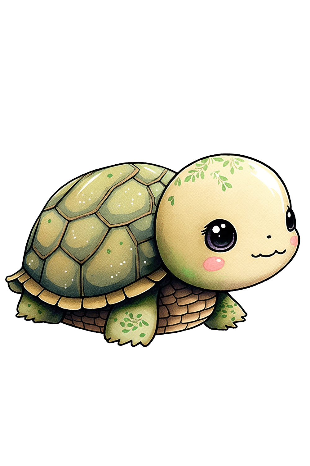 Cute happy turtle art sticker for sale by digital mindscape clipart photo