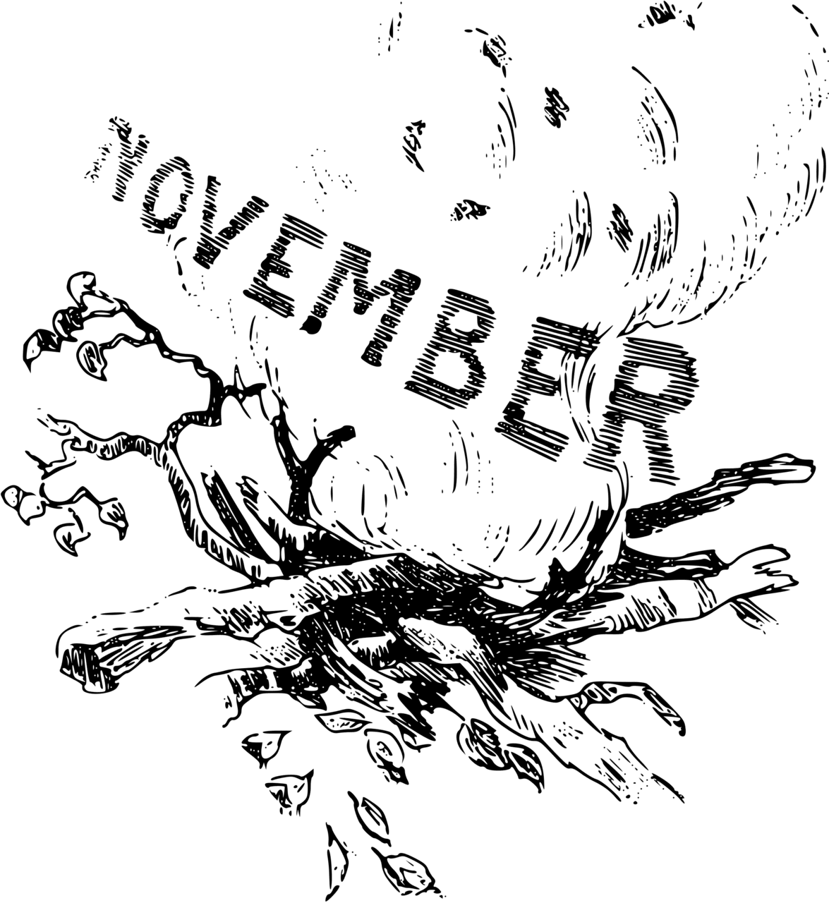 Clipart illustrated months november image