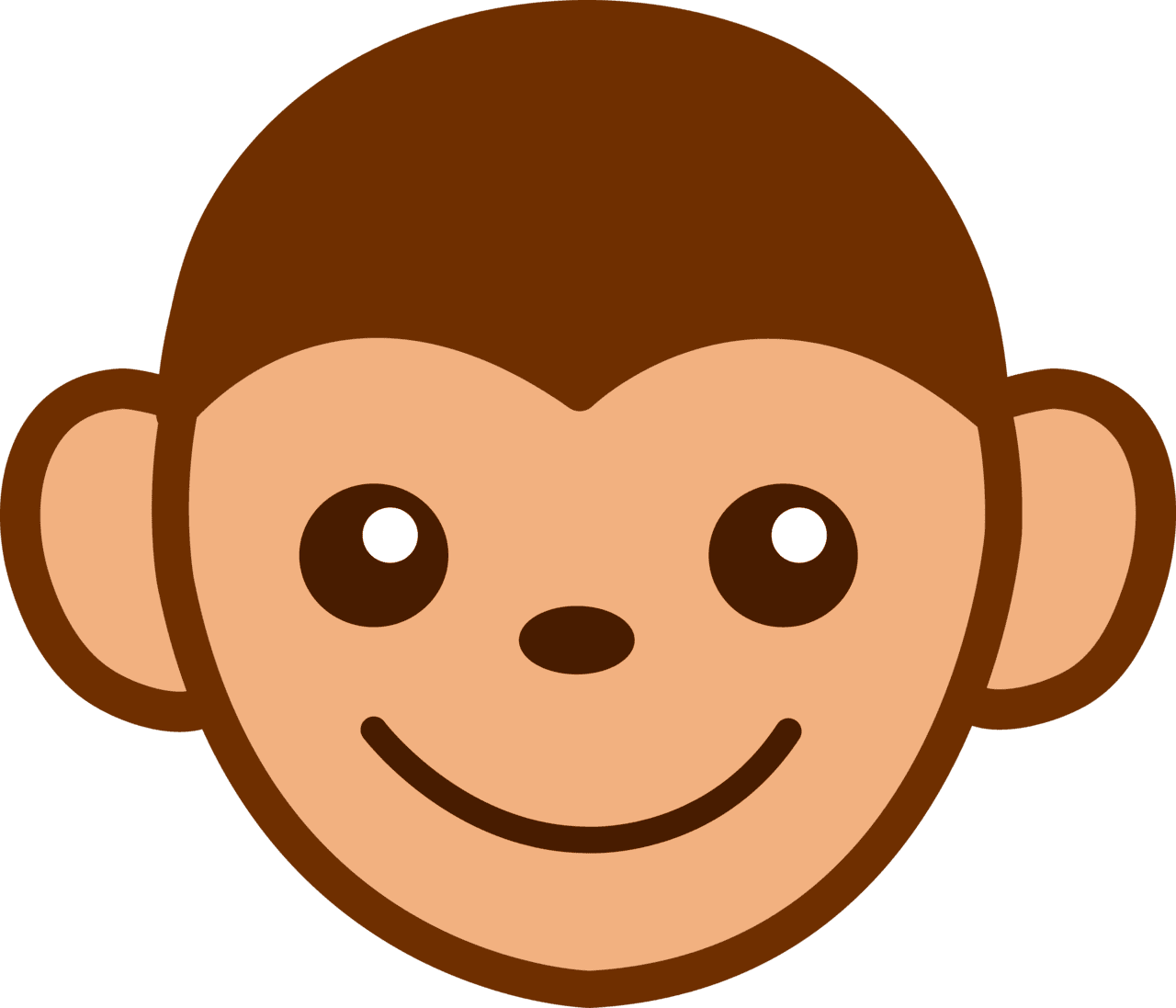 Monkey cute clipart and coloring pages clip art