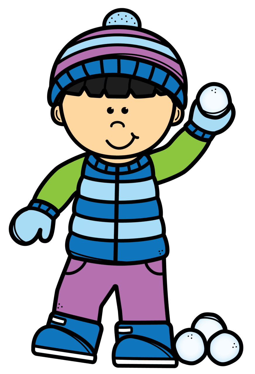 Winter pin page clipart image