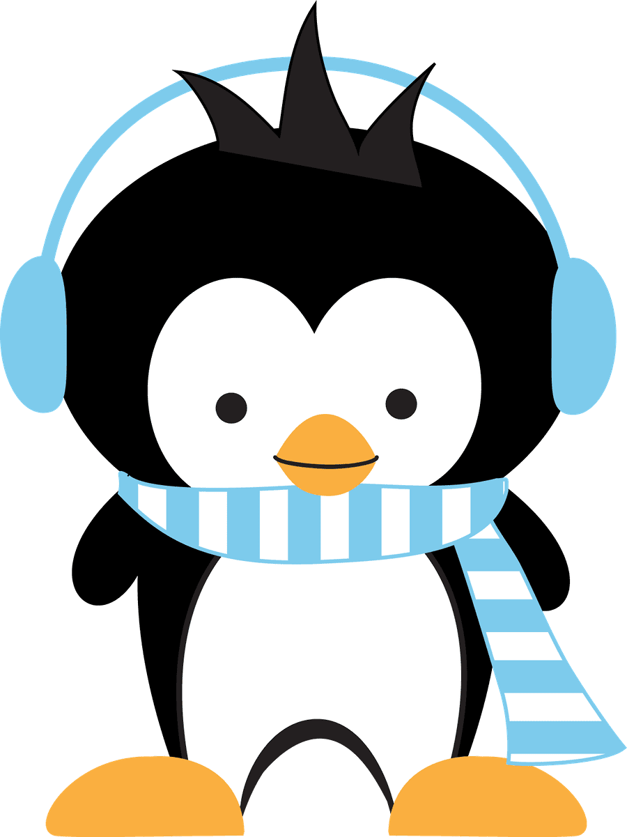 Penguin pin page clipart background