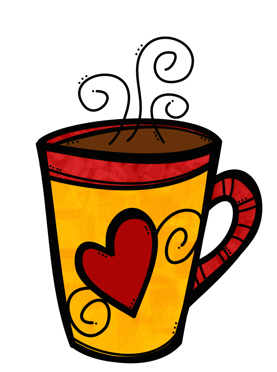 Coffee cup pin page clipart photo