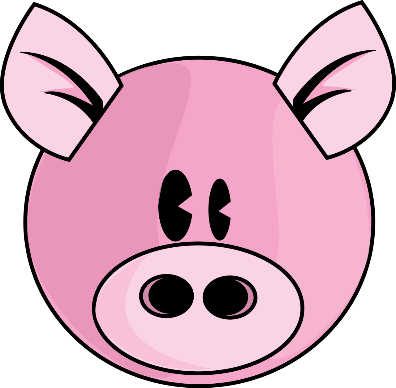 Pig pin page clipart picture 3