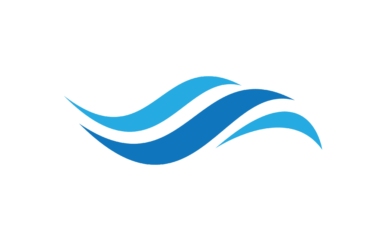 Water wave logo vector flat design clipart