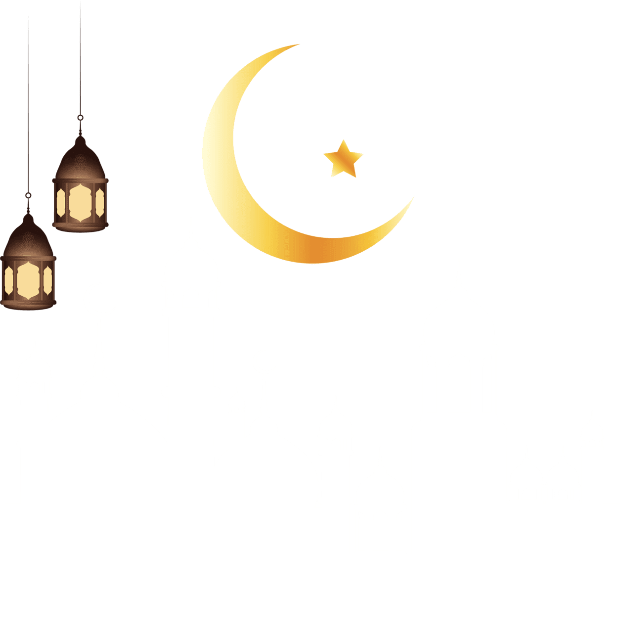 Moon white masjid mosque vector img clipart