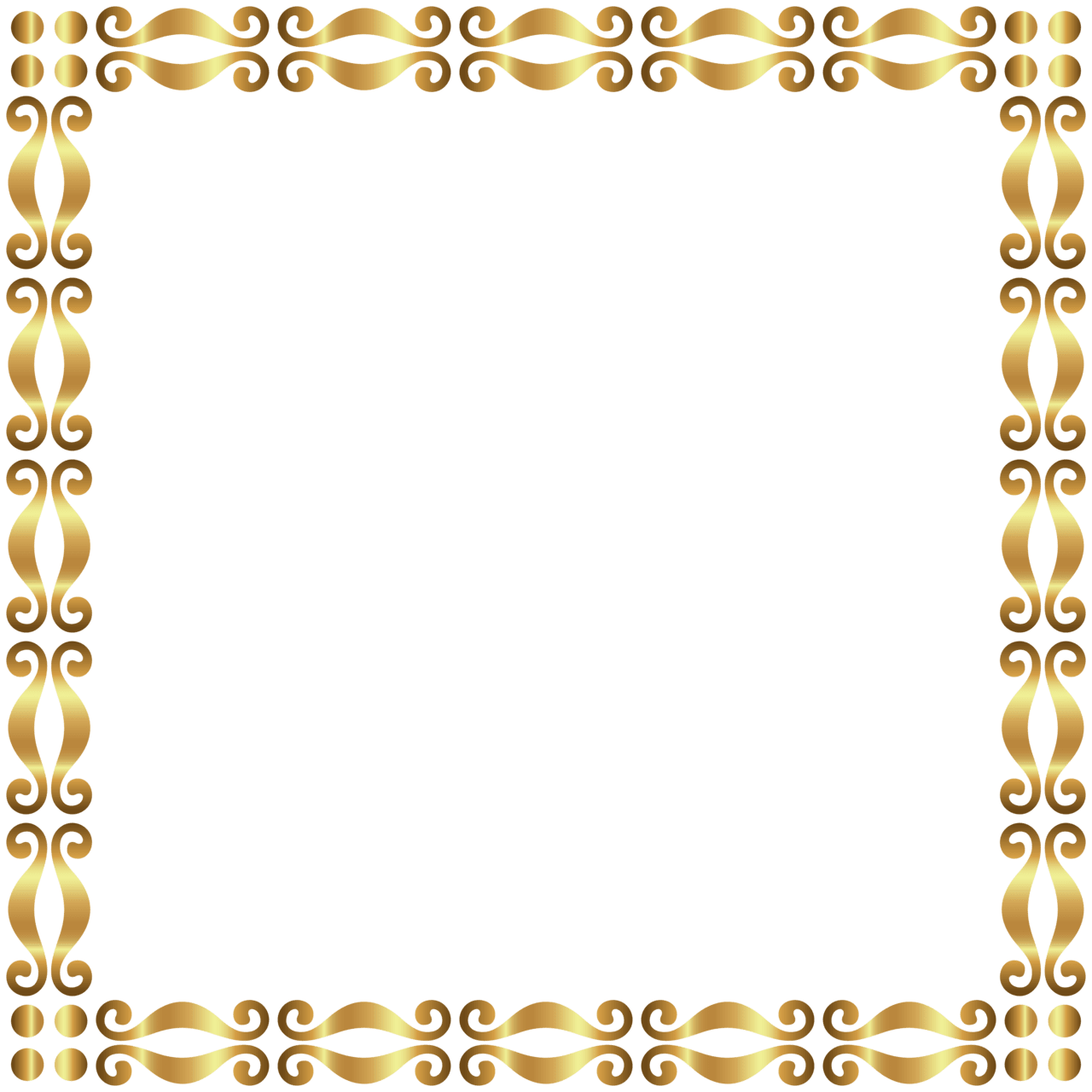 Border frame gold clipart image