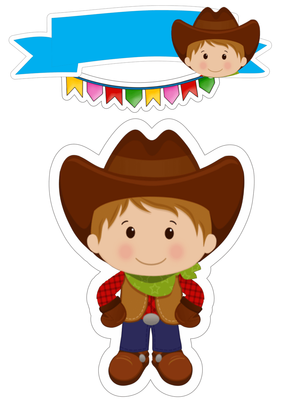 Cowboy hat pin em topo de bolo clipart image