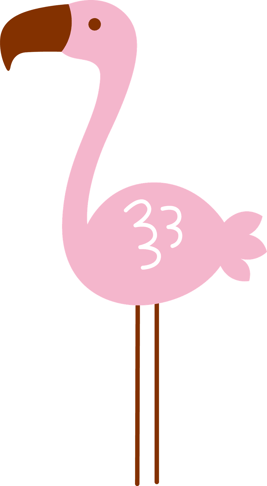 Flamingo pin page clipart background 2