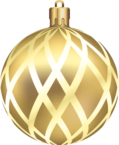 Gold christmas ball clipart fancy ornament decoration items photo