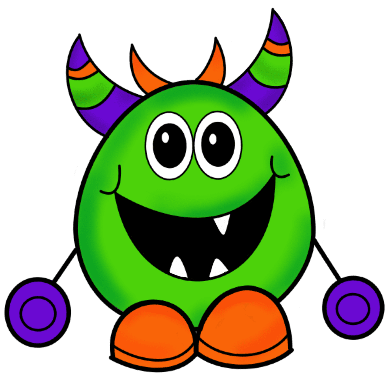 Alien to school paper monster clipart panda images