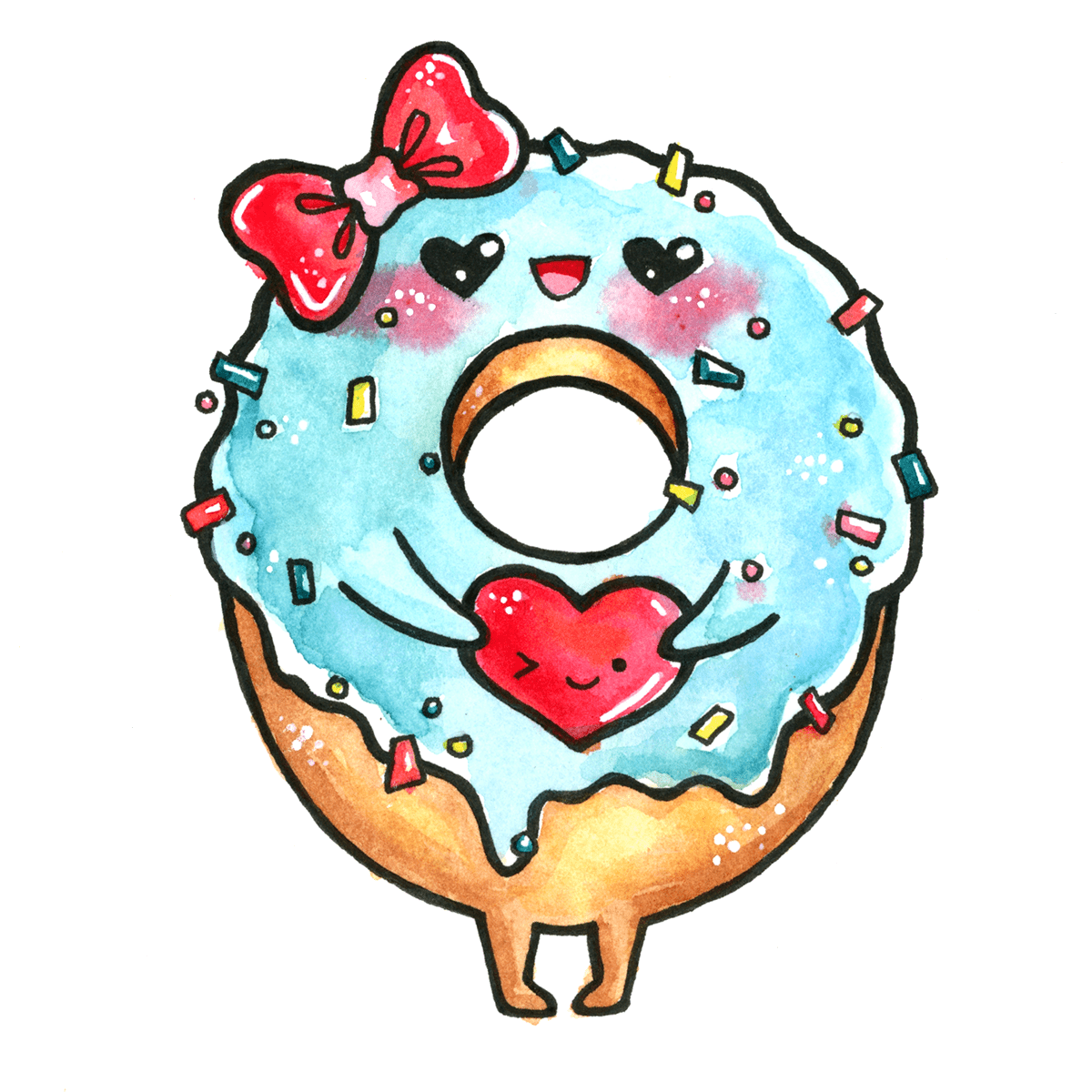 Donut pin page clipart image 2