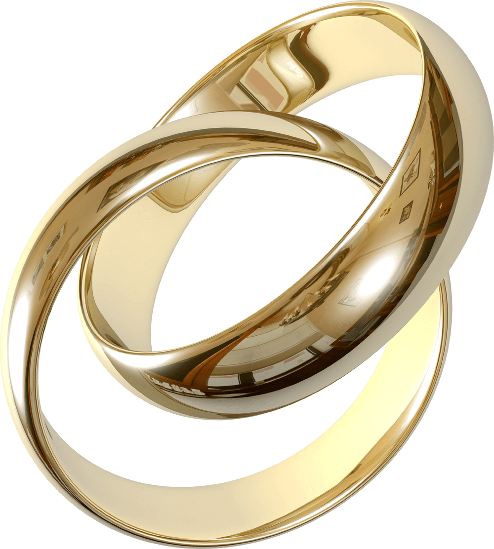 Wedding rings clipart transparent