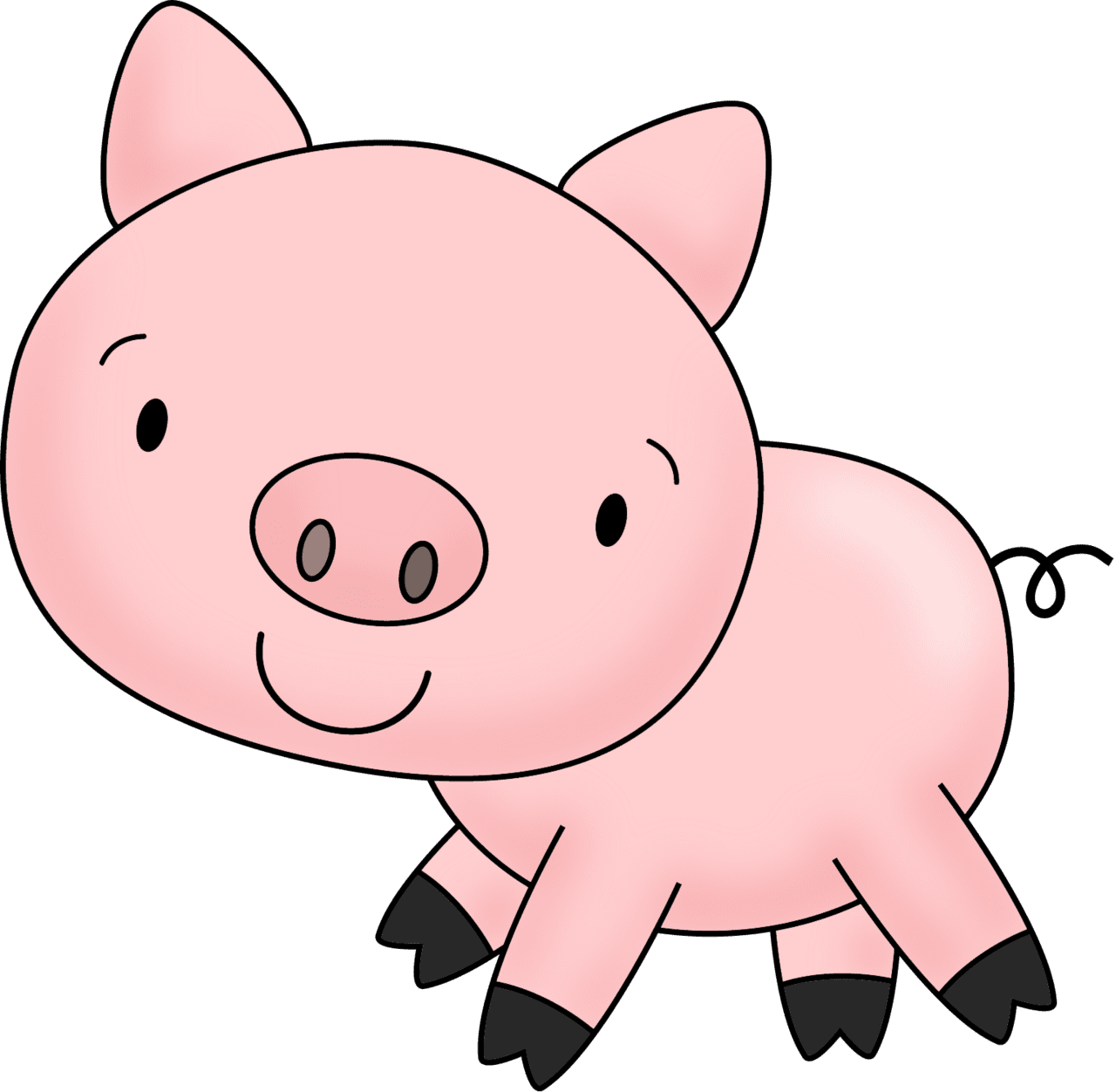 Pig pin page clipart vector 6