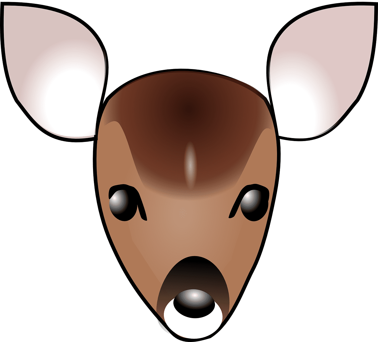 Deer fawn face vector graphic clipart