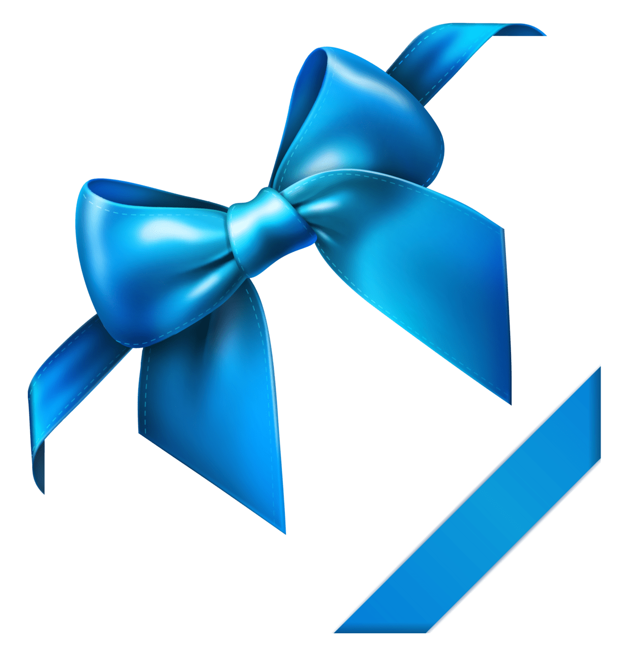 Blue bow clipart picture