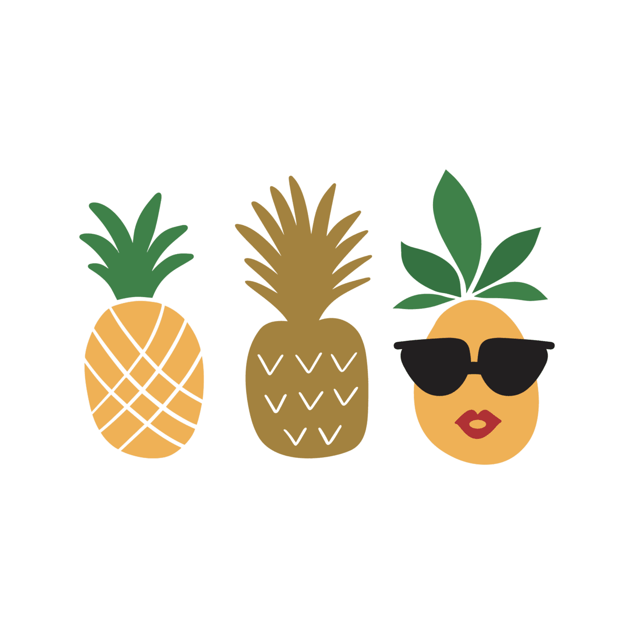 Pineapple pin page clipart vector