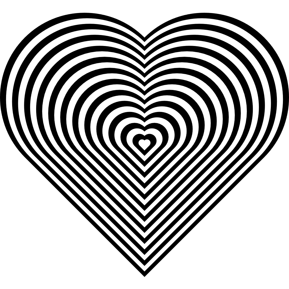 Heart black and white pin page clipart transparent