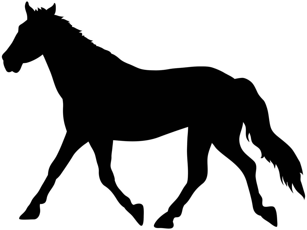 Horse silhouette images clipart