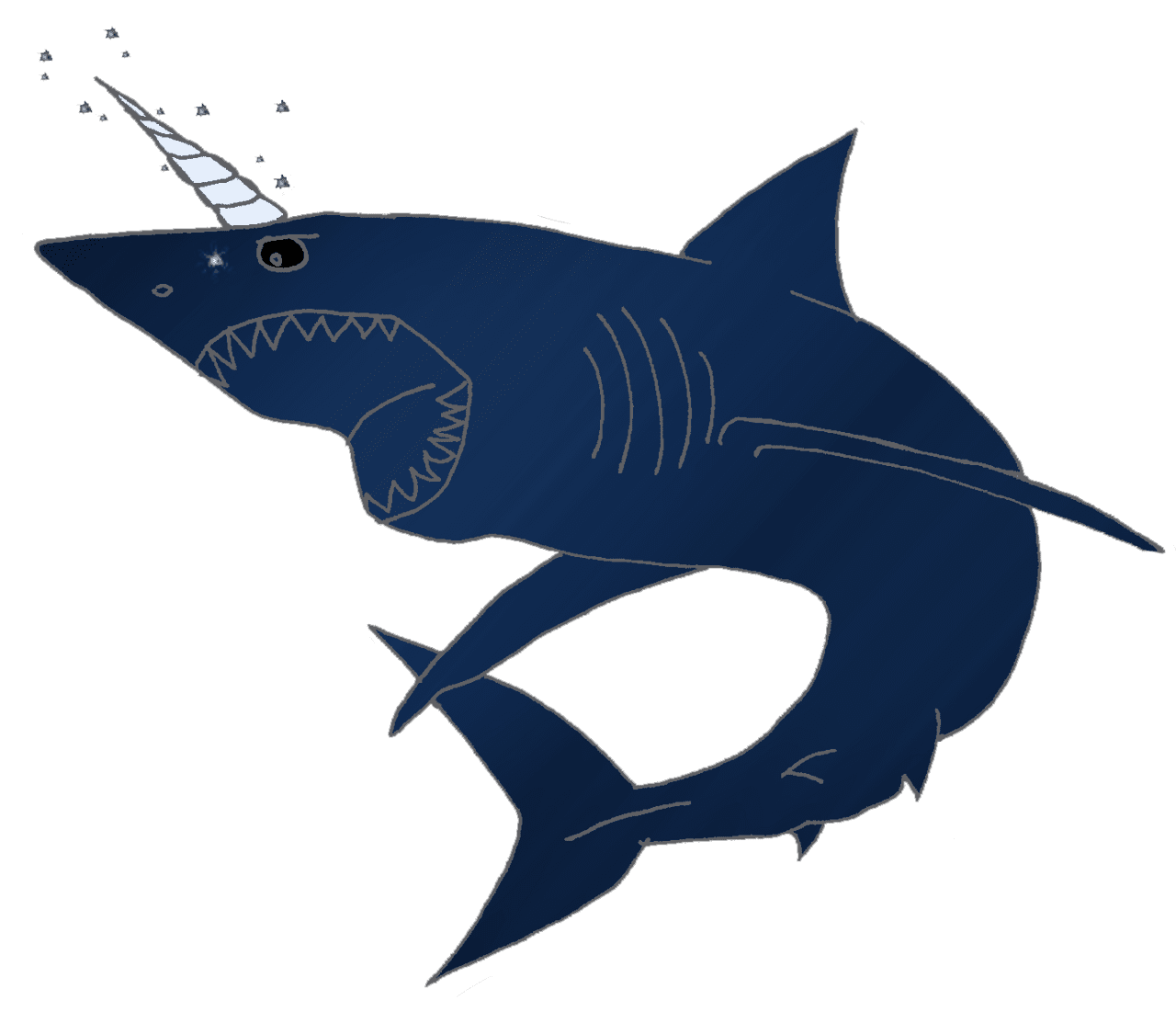 Shark pin page clipart picture 3