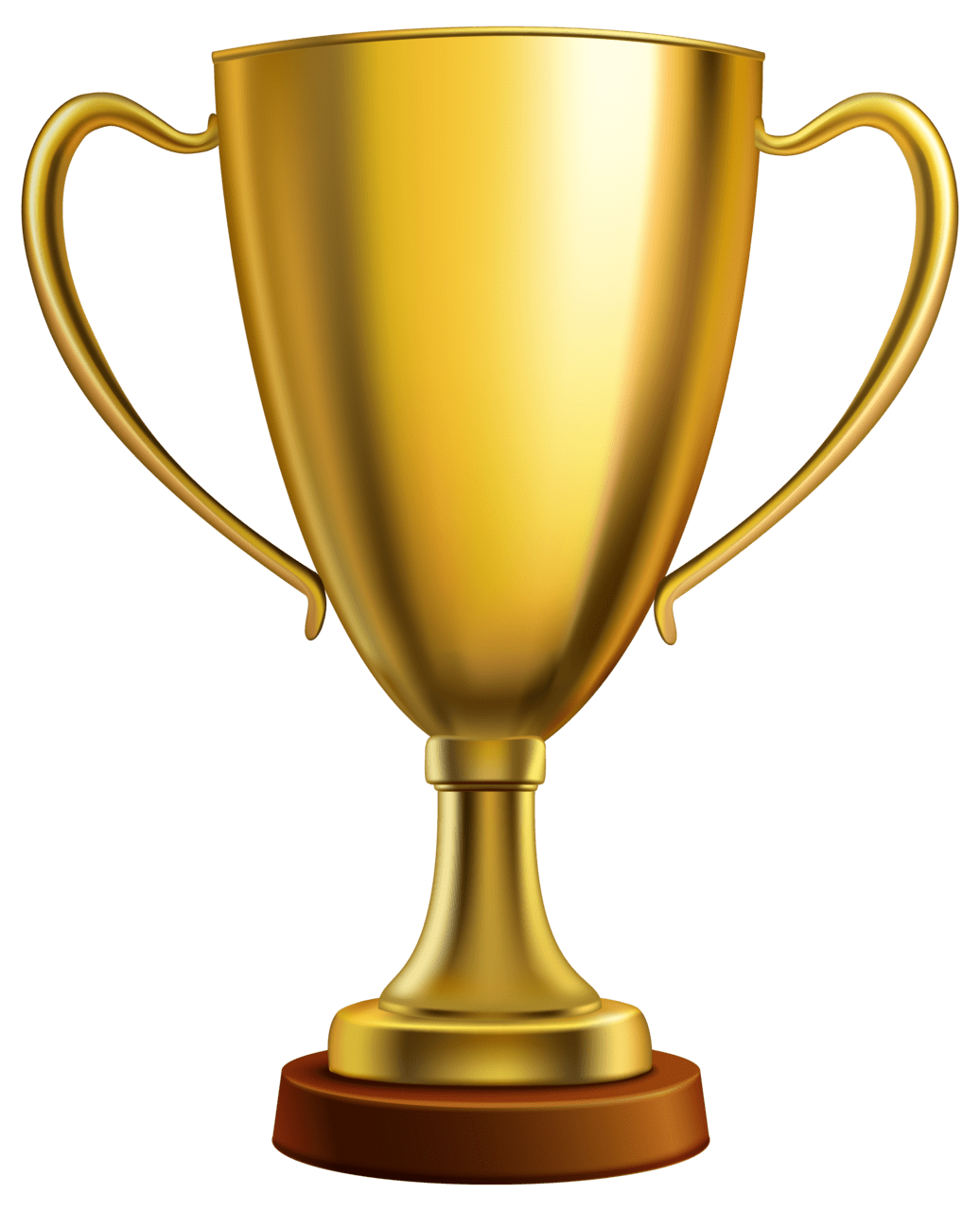 Soccer gold cup trophy clipart image