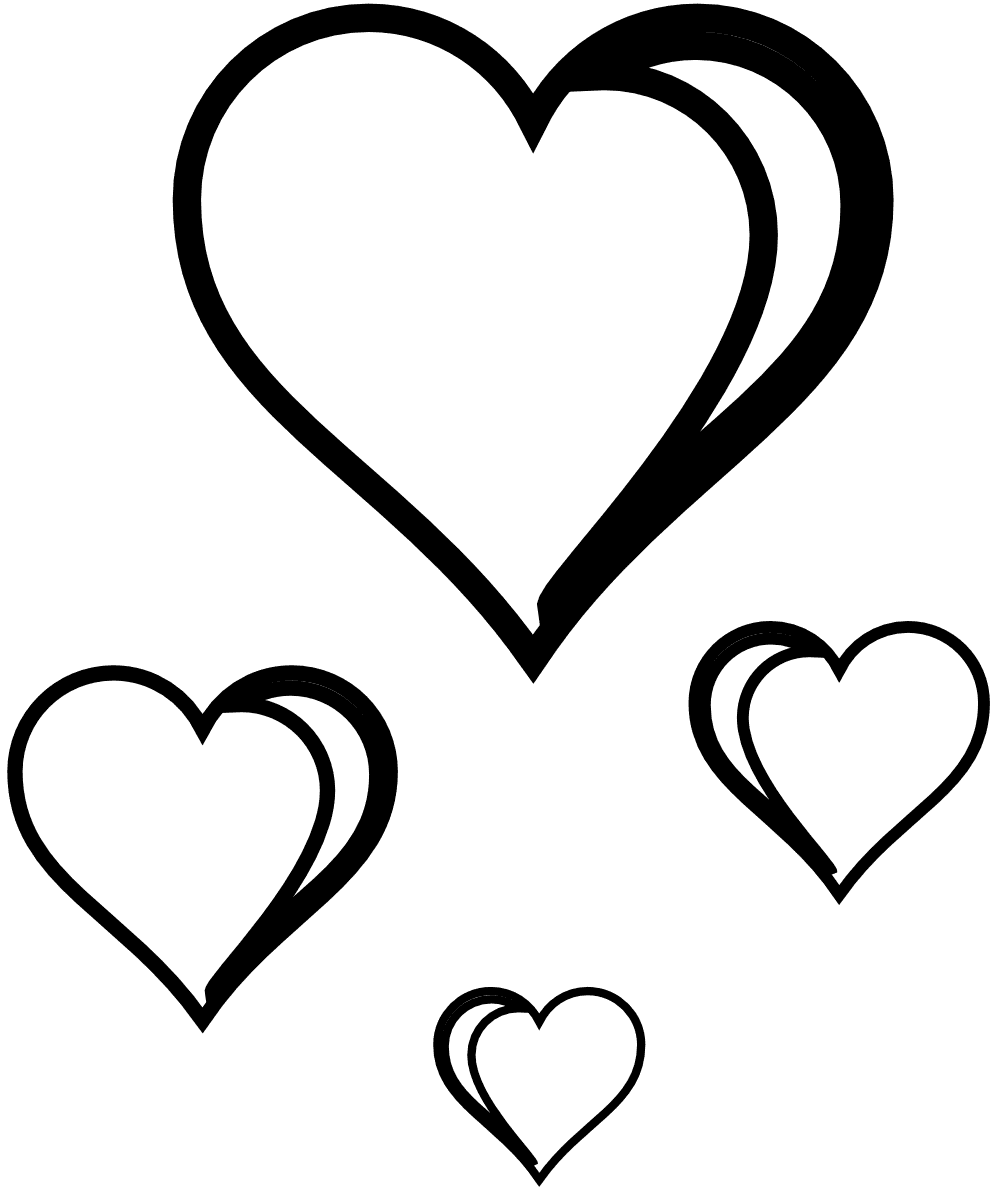 Heart black and white owl clipart picture