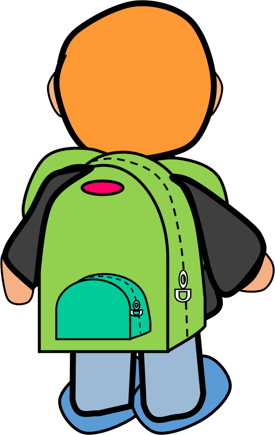 Backpack pin page clipart image