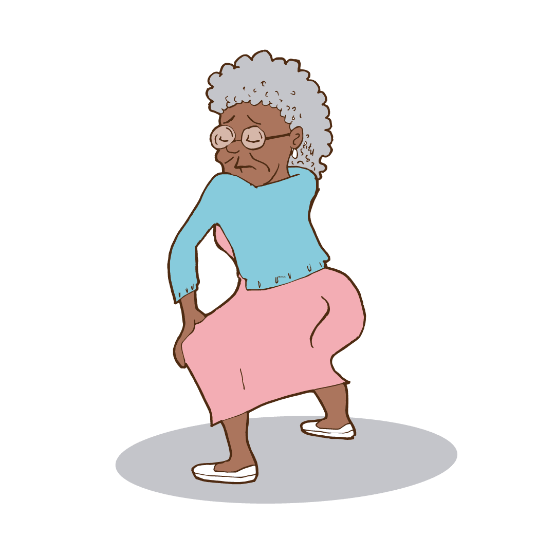 Dance old lady dancing cartoon women clipart logo