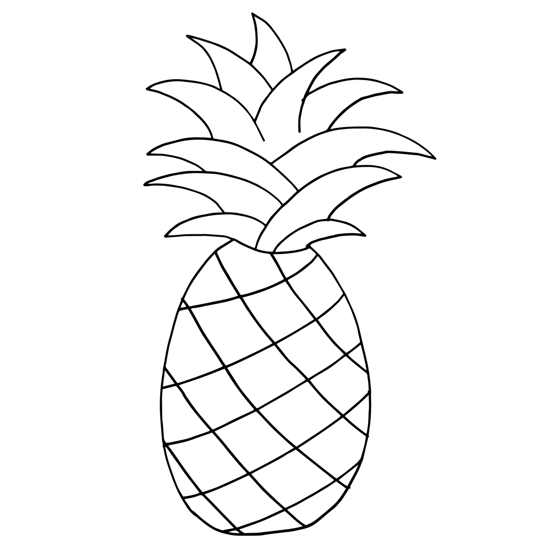 Pineapple pin page clipart picture