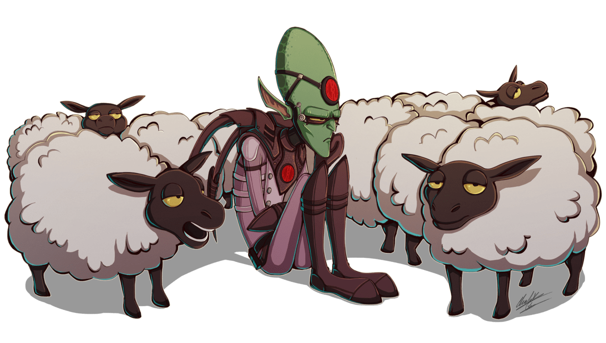 Mindless sheep by bluestripedrenulian deviantart ratchet video games memes clipart background