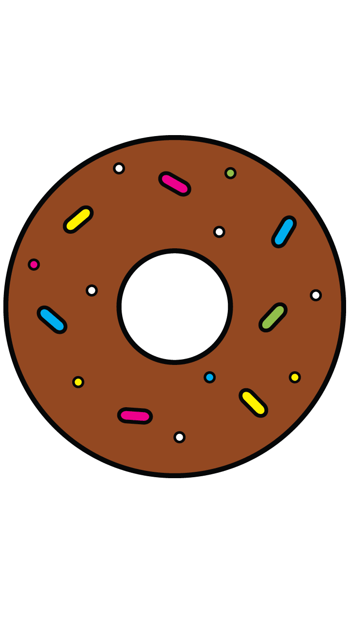 Donut pin page clipart vector