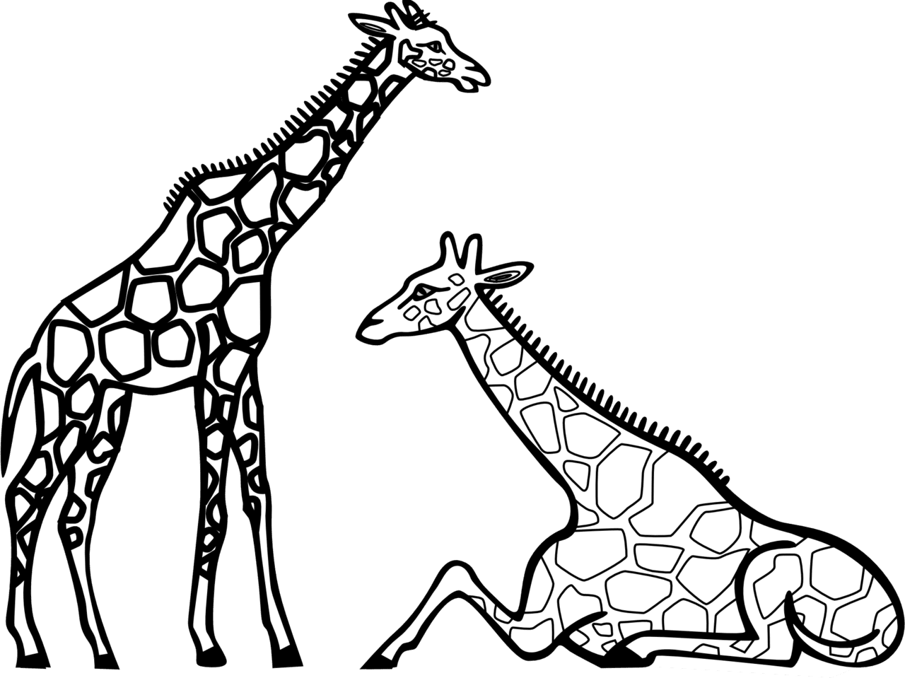 Giraffe pin page clipart background