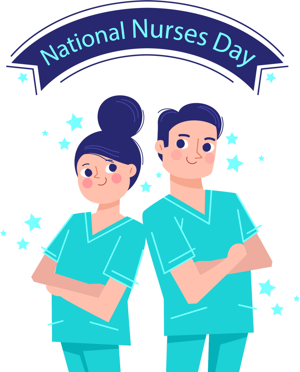 Certified nurse day clipart background