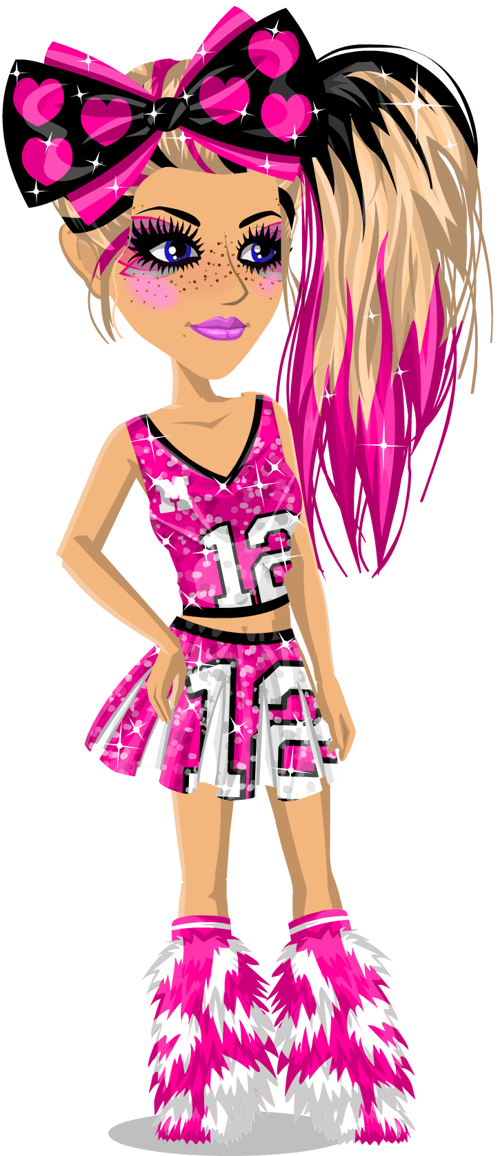 Cheerleader pin page clipart free