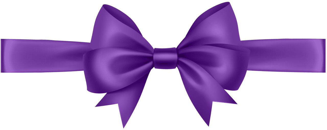 Ribbon with bow purple clipart image