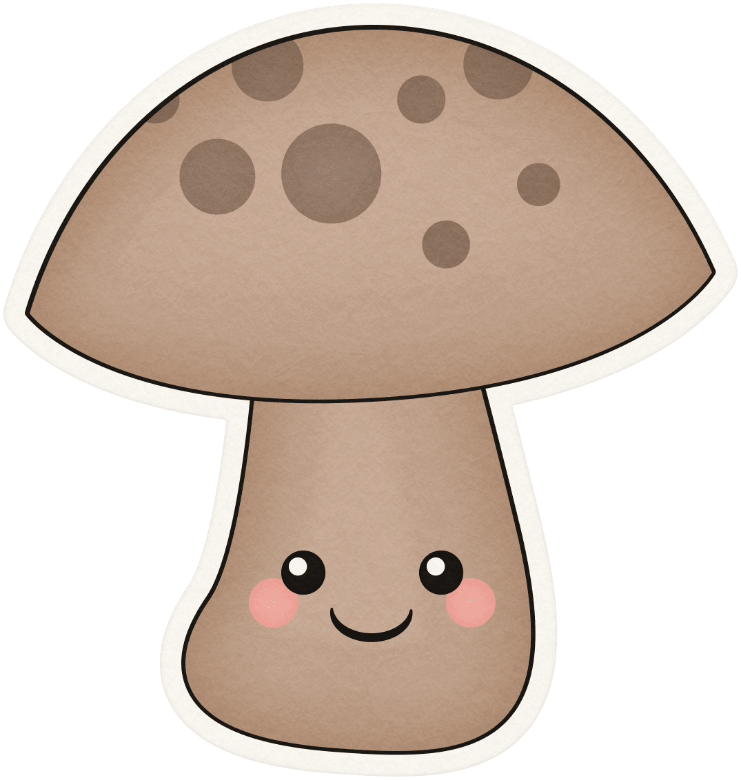 Mushroom page clipart transparent