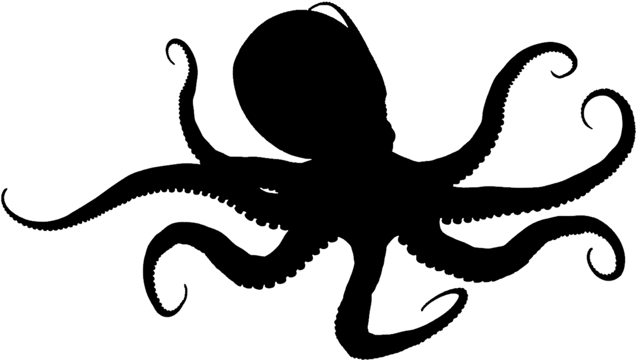 Octopus silhouette clipart free