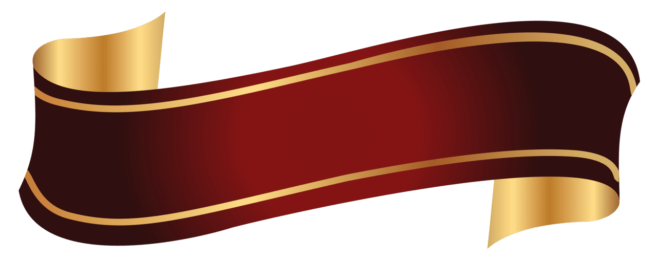 Red and gold banner clipart image