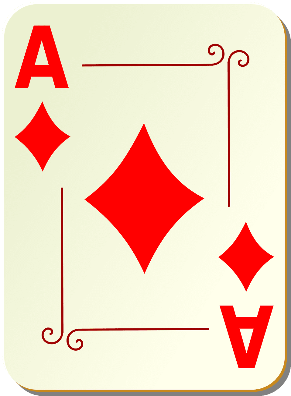 Playing cards photo of an ace diamond card clipart