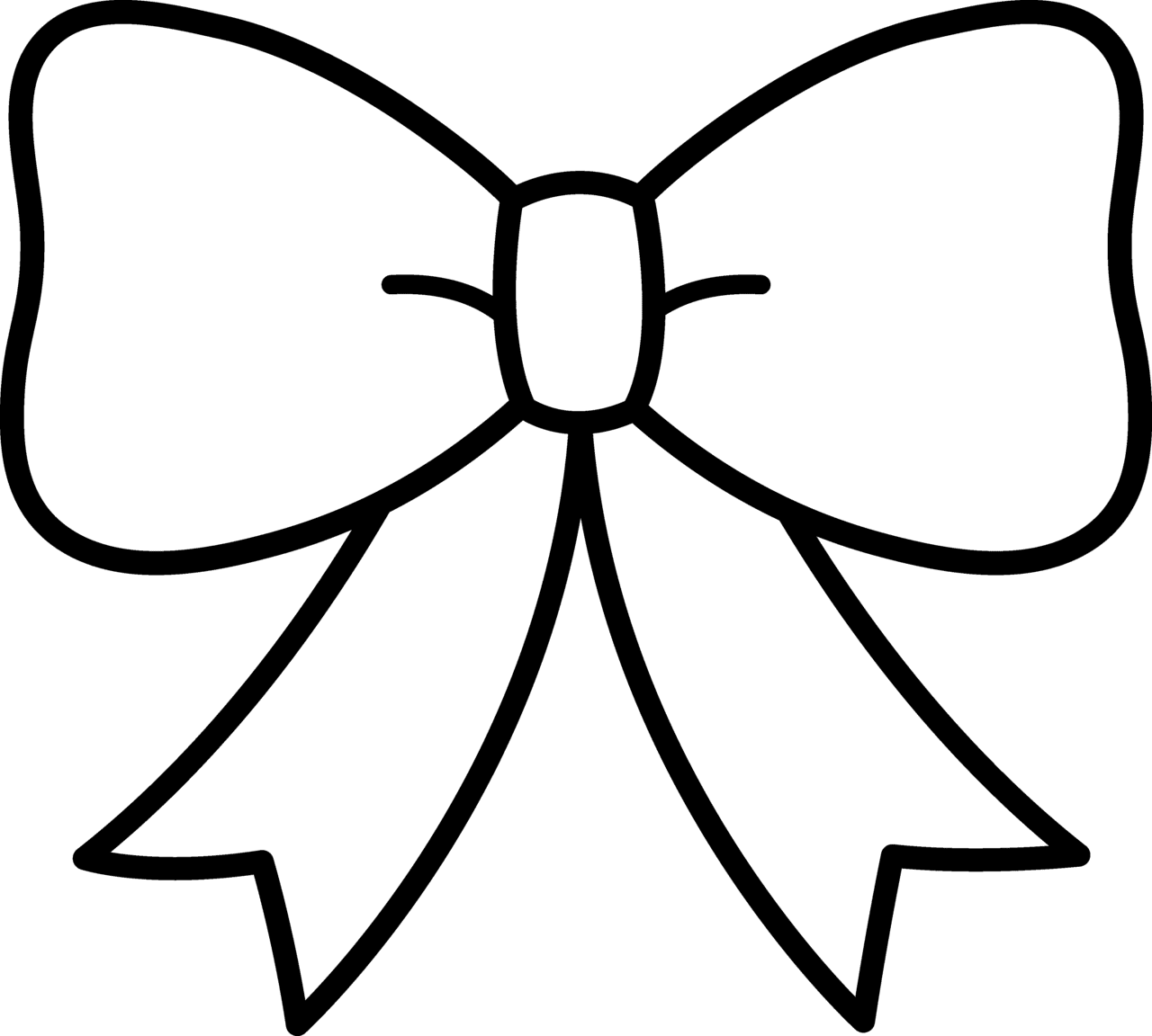 Cheerleader bow outline cliparts simple and versatile graphics for your archery projects photo