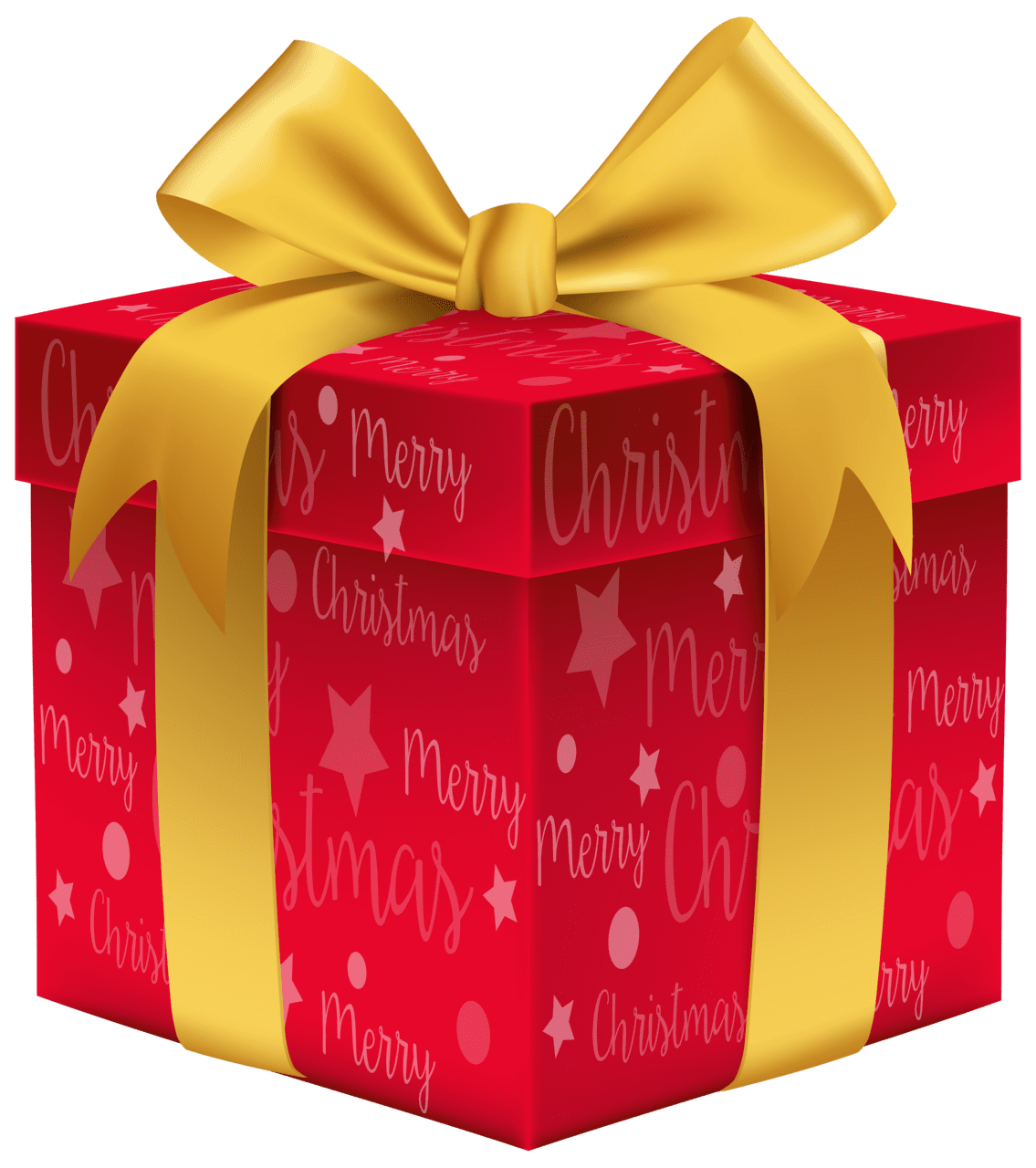 Gift merry christmas red clipart image