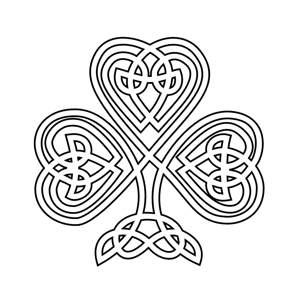 Shamrock pin page clipart clip art 2