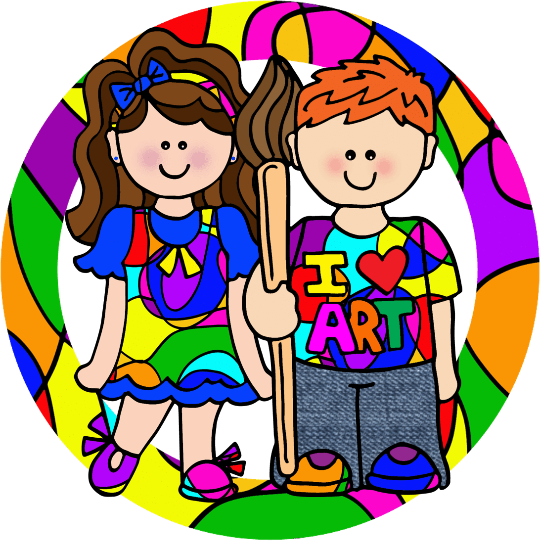 Friends picasso kids new clipart picture